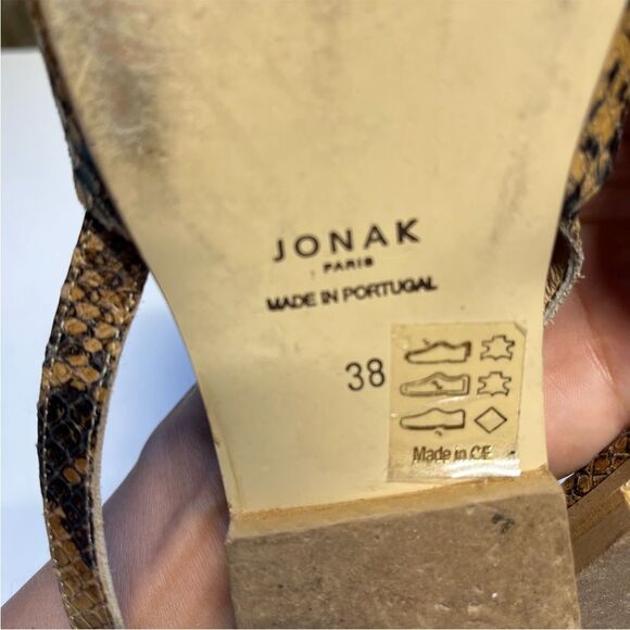 Jonak Paris Snakeskin Leather Slingback Ballet Flats 7.5 - Picture 10 of 16